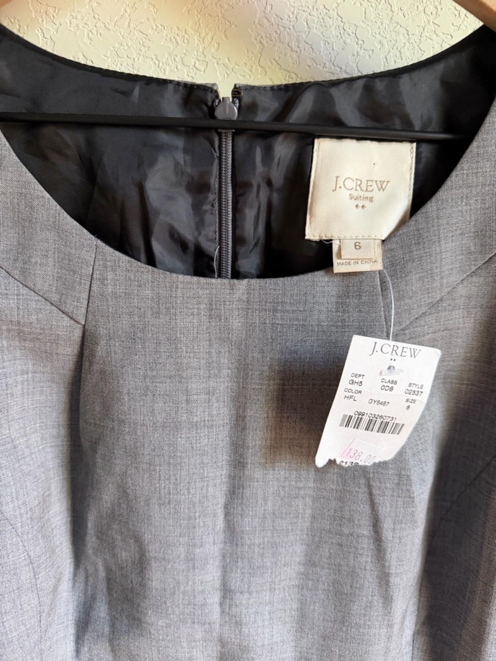 NWT J Crew Gray Sleeveless Dress - Picture 2 of 3